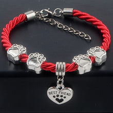 Best Friend Hand-Woven Rope Bracelet (Red)