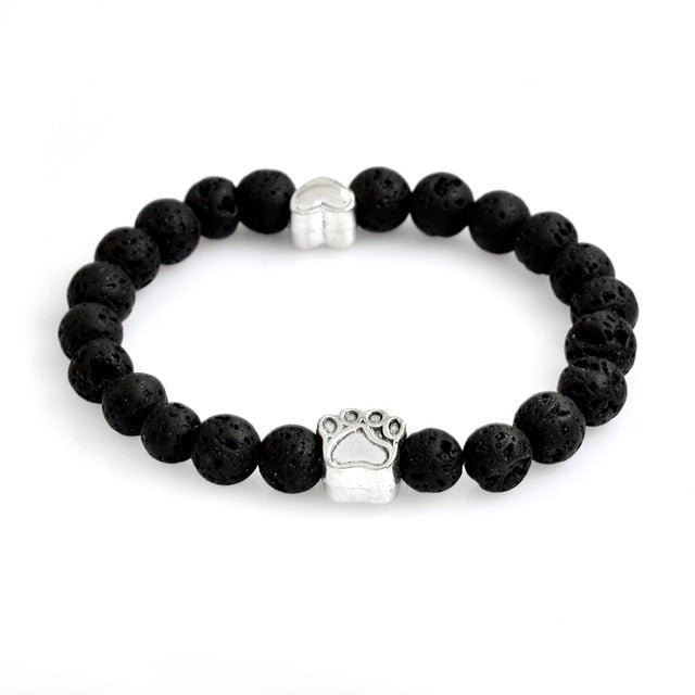 Best Friend Stone Bead Bracelet (Granite)