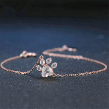 Elegant Rose Chain With Cute Dog Paw