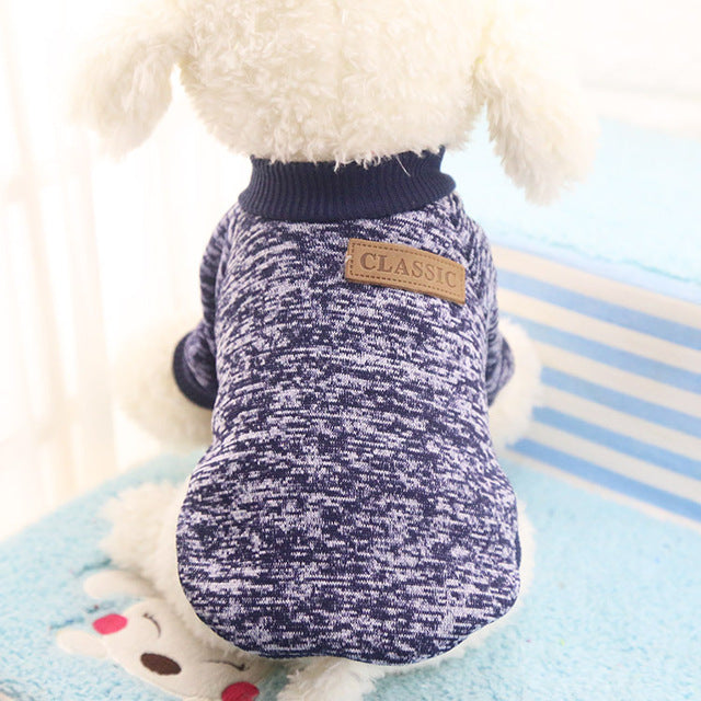 The Dapper Dog Classic Sweater (Grey Blue)